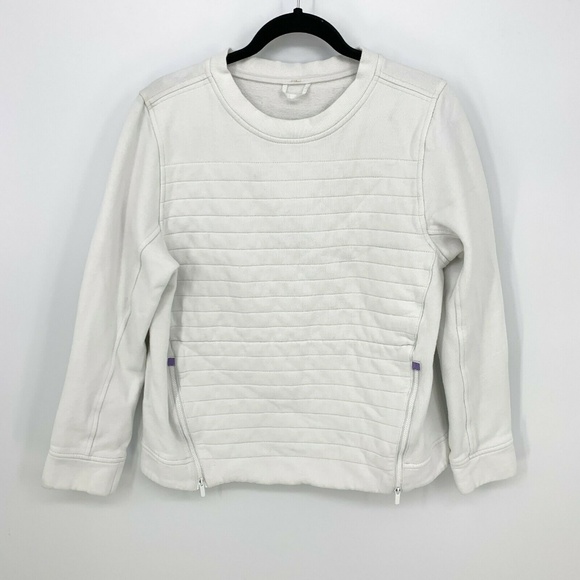 Lululemon CrewNeck Zipper Quilted Pullover Sweater - Picture 1 of 8